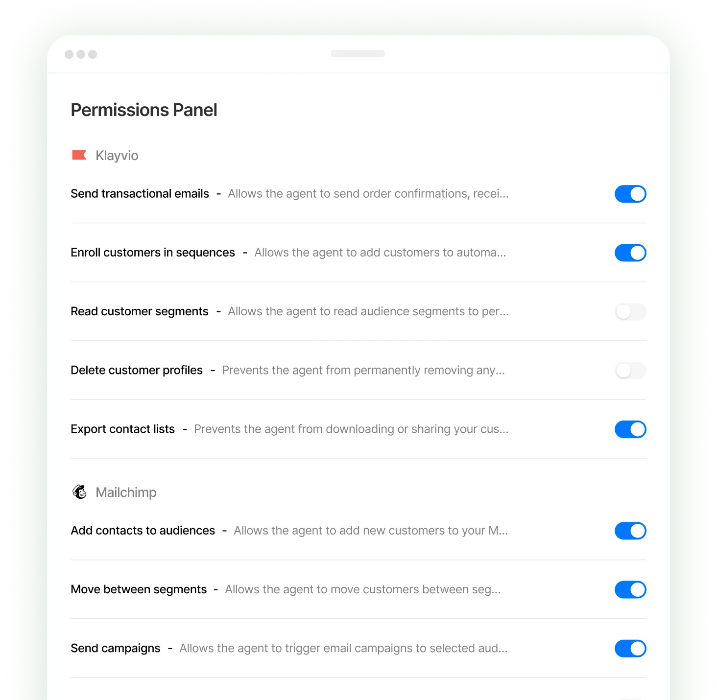 Preview of the Permissions feature